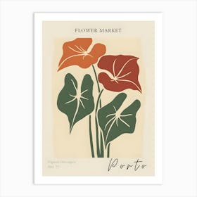 Flower Market Porto Art Print