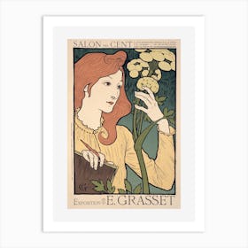 Exhibition Of Work By Eugene Grasset, At The Salon Des Cent Art Print