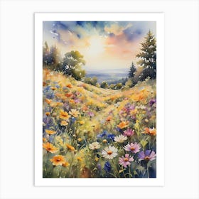 Wildflowers In The Meadow Art Print