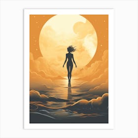 Silhouette Of A Woman 14 Art Print