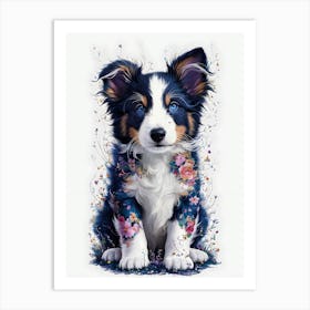 Australian Shepherd Puppy Art Print