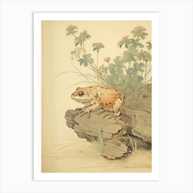 Resting Frog Japanese Style 7 Art Print