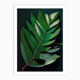 Wax Myrtle Leaf Vibrant Inspired 2 Art Print