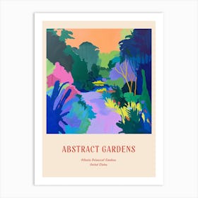 Colourful Gardens Atlanta Botanical Garden Usa 2 Red Poster Art Print