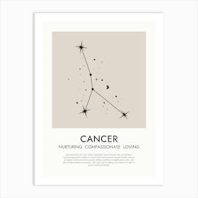 Cancer Zodiac Print Art Print