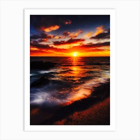 Sunset On The Beach 1039 Art Print