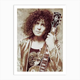 Marc Bolan Music Legend Digital Oil Painting Vintage Art Print