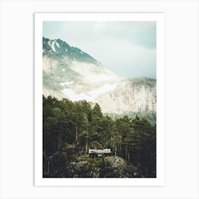 House In The Mountains in Norway Art Print