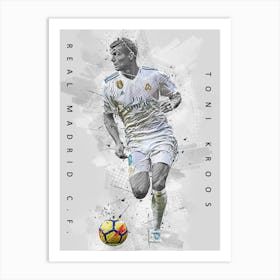 Toni Kroos Real Madrid Cf Uefa Champions League Soccer Player Art Print