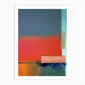 Red And Blue Abstract Painting 1 Art Print