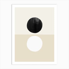 Dualism Black And White Art Print