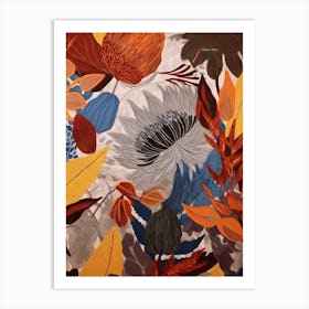 Fall Botanicals Cornflower 1 Art Print