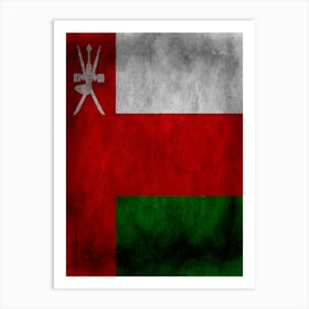 Oman Flag Texture Art Print