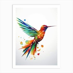 Hummingbird Minimalist Abstract 3 Art Print