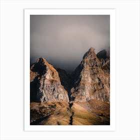 Cloudy Mountains Art Print