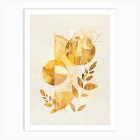 Golden Leaves 21 Art Print