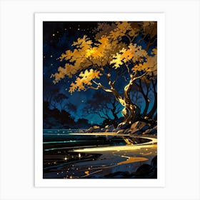 Night In The Forest 1 Art Print