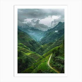 Rice Terraces In Vietnam 2 Art Print