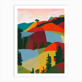 Sierra Nevada National Park Spain Abstract Colourful Art Print