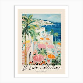Capri   Italy Il Lido Collection Beach Club Poster 4 Art Print