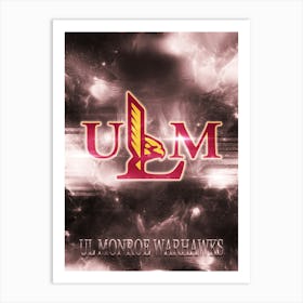 Ul Monroe Warhawks Art Print