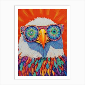 Eagle With Sunglasses 24 Art Print