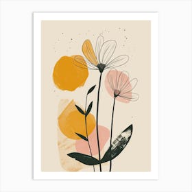 Lucknow Flower Market Boho Minimalist Style Art Print