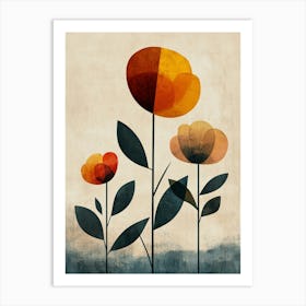 Three Flowers 1 Art Print