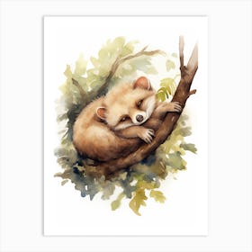 Adorable Chubby Sleeping Possum 1 Art Print