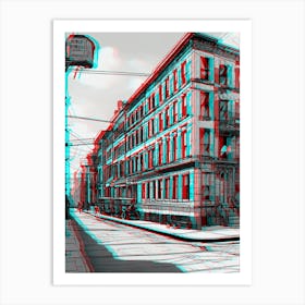 Street Scene In 3d Art Print