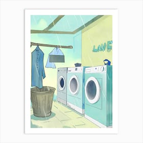 Van Gogh Laundry Day Art Print
