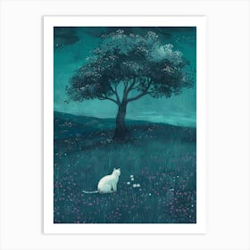 Cat In The Meadow 4 Art Print