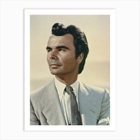 James Mason Retro Collage Movies Art Print