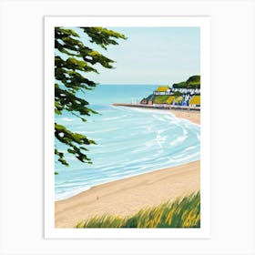 Cromer Beach, Norfolk Contemporary Illustration 1  Art Print