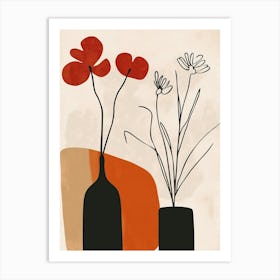 Flowers In Vases 3 Art Print