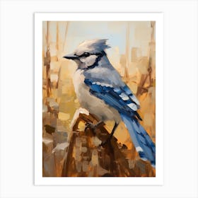 Bird Painting Blue Jay 3 Art Print
