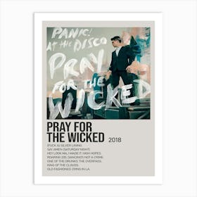 Panic! At The Disco Pray For The Wicked Album Cover Poster Art Print