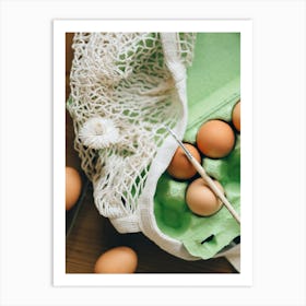 Eggs In A Basket 4 Art Print