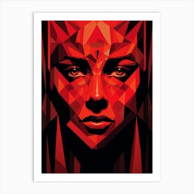 Abstract Geometric Lady 3 Art Print