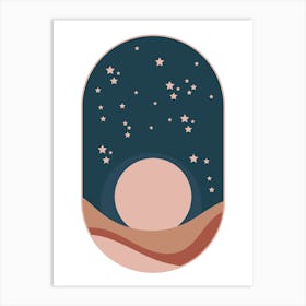 Moon And Stars.Wall prints. 3 Art Print