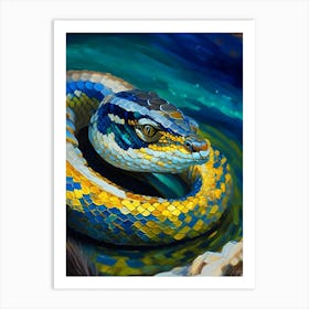 Beaked Sea 1 Snake Painting Art Print