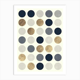 Geometric and golden composition 2 Art Print