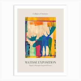 Moose 1 Matisse Inspired Exposition Animals Poster Art Print