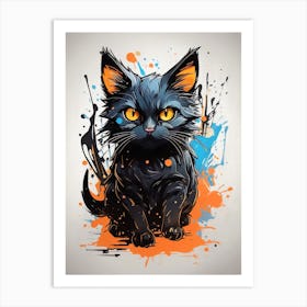 Black Cat Art Print