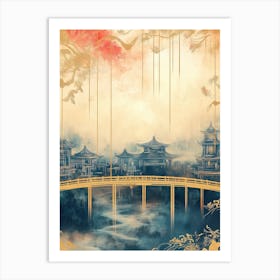 The Golden Bridge Asia Art Print