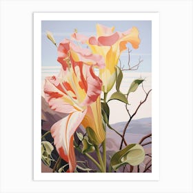 Gloriosa Lily 3 Flower Painting Art Print