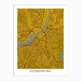Gothenburg Yellow Blue Art Print