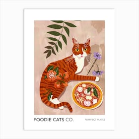 Foodie Cats Co Cat And Pizza 6 Art Print