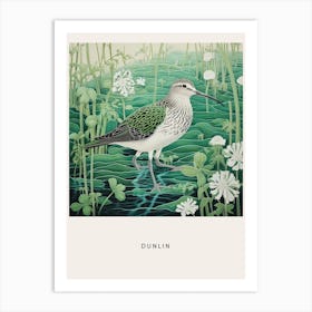 Ohara Koson Inspired Bird Painting Dunlin 3 Poster Art Print