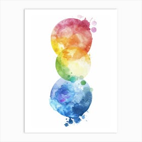 Rainbow Circles Art Print